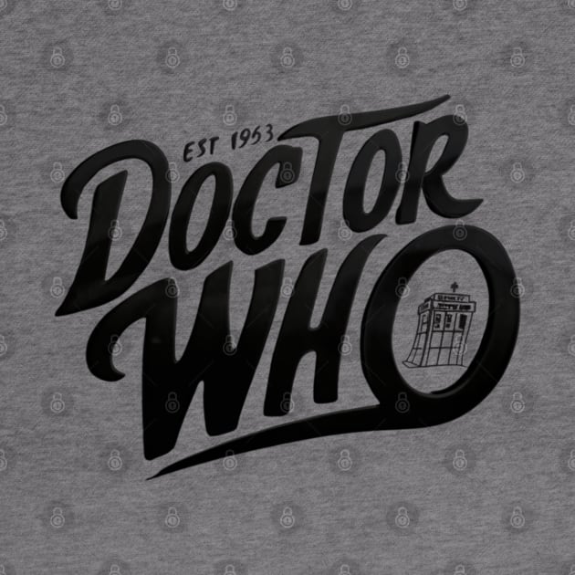 Black color Doctor Who 60 Est. 1963 by thestaroflove